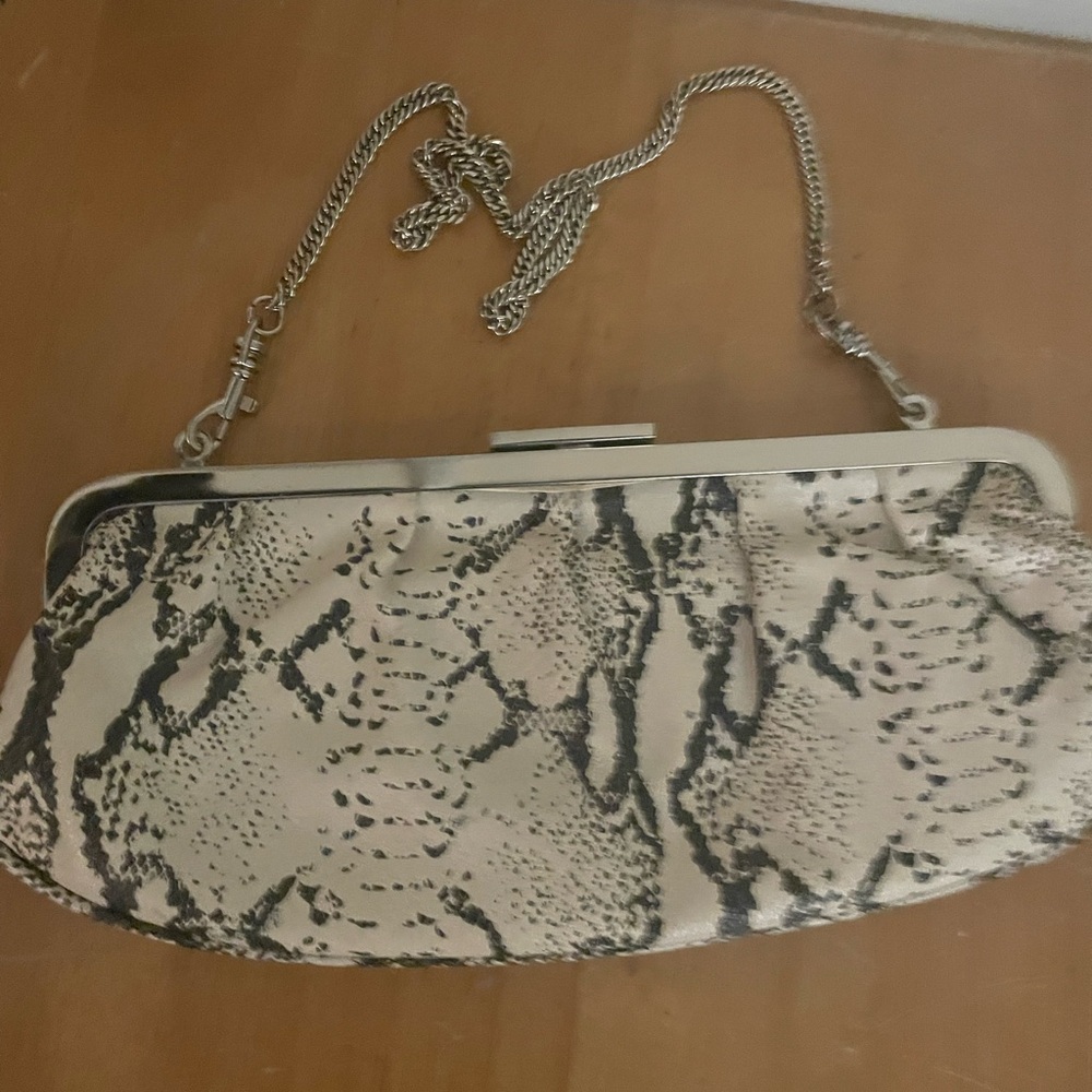 Elegant Snake Print Clutch